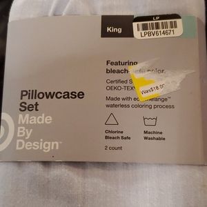 New in package.  Lt blue king pillowcases